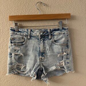 AE Next Level High-Waisted Denim Short Short - Size 6